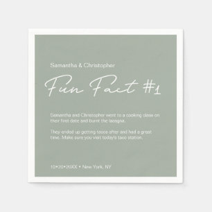 Guardanapo De Papel Sage green Modern Simple Casal Divertido Casamento