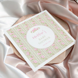 Guardanapo De Papel Sage Green Vintage Floral