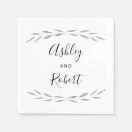 Guardanapo De Papel Sage Greeneric Napkin Botânico, Recepção de casame