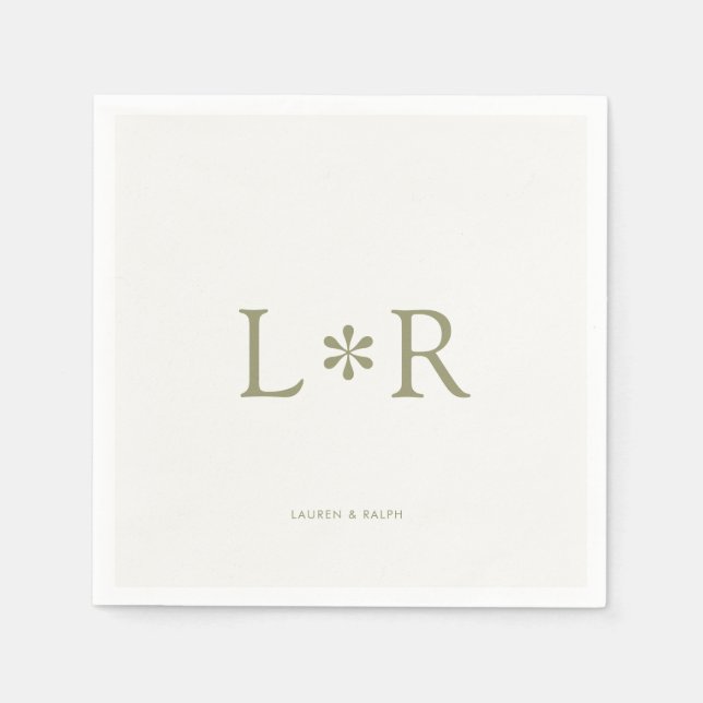 Guardanapo De Papel Sage & Ivory | Na moda Modern (Frente)