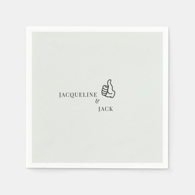 Guardanapo De Papel Sage Leve Para Cima Coquetel Personalizado (Frente)