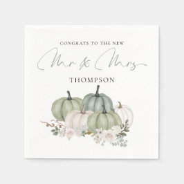 Guardanapo De Papel Sage Pumpkins Florals Felicita a senhora deputada 