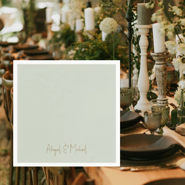 Guardanapo De Papel Sage Wedding Cocktail (Criador carregado)