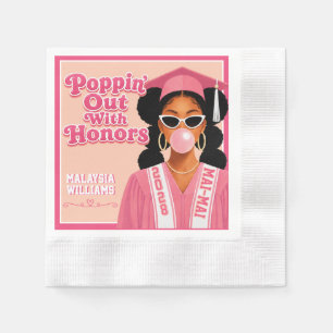 Guardanapo De Papel Saindo com Honras Rosa Bubblegum Graduação