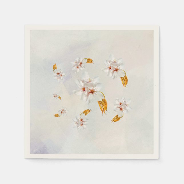 Guardanapo De Papel Sakura - cereja japonesa floresce (Frente)