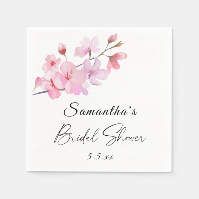 Guardanapo De Papel Sakura - Chuva de Noiva de Casamento (Frente)