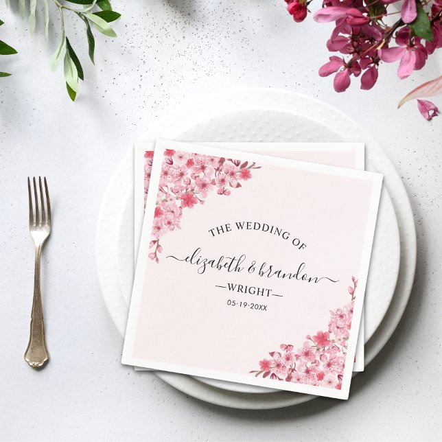 Guardanapo De Papel Sakura Wedding – Cherry Blossom Theme (Criador carregado)