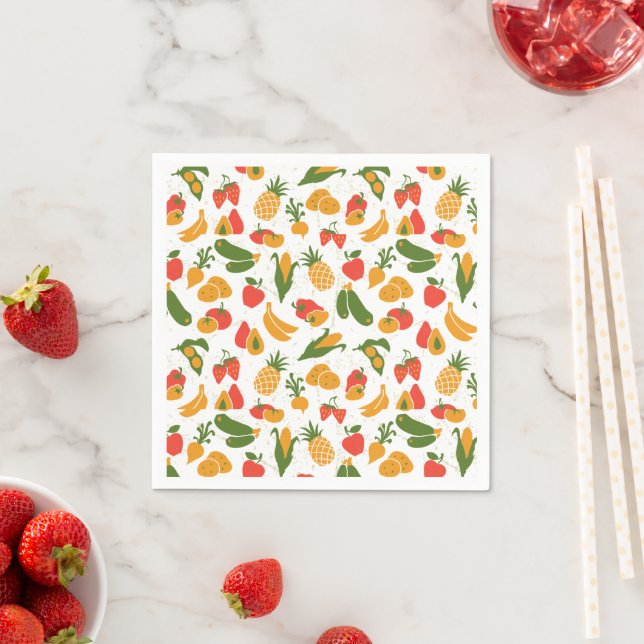 Guardanapo De Papel Salada Colorida de Fruta de Verão (Insitu)