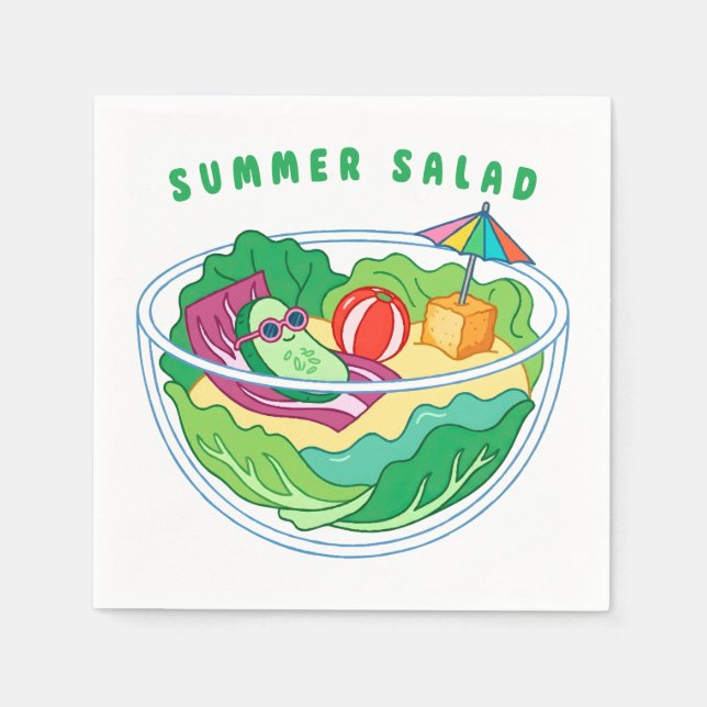 Guardanapo De Papel Salada de Verão (Frente)