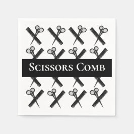 Guardanapo De Papel Salão de Hairstylist de Tesoura