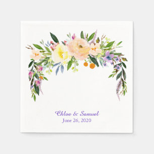 Guardanapo De Papel Salgueiro e casamento personalizado flor