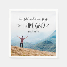Guardanapo De Papel Salm 46:10 Esteja quieto e saiba que eu sou DEUS