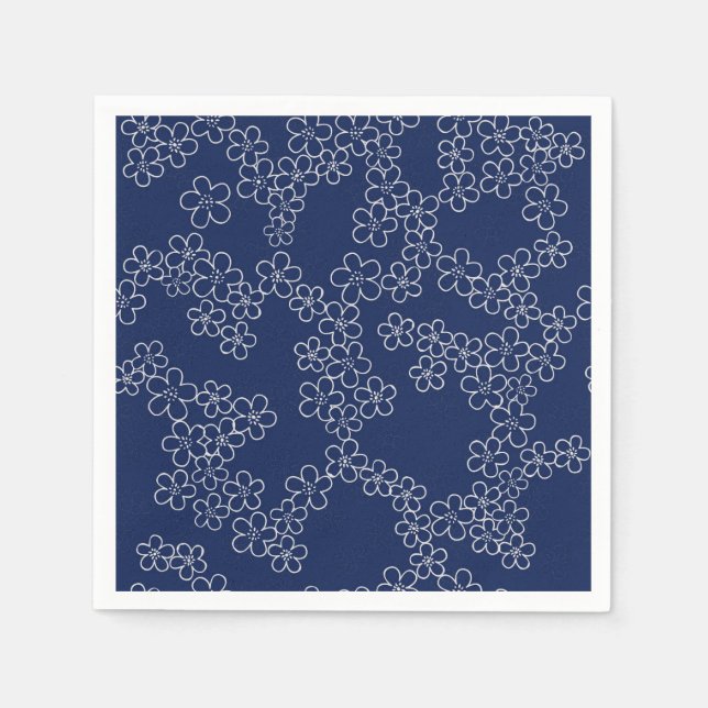 Guardanapo De Papel Salsicha-do-céu branco-azul (Frente)