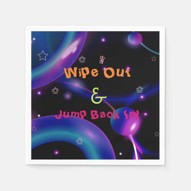 Guardanapo De Papel Saltar Trampoline festa de aniversário de menina c (Frente)