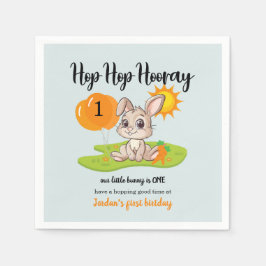 Guardanapo De Papel Salto salto Viva Algum primeiro aniversario Coelho