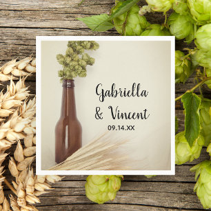 Guardanapo De Papel Saltos e casamento secados da cervejaria do trigo