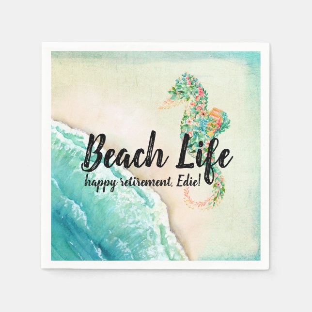 Guardanapo De Papel Saltwater Beach Life Seacavalo (Frente)