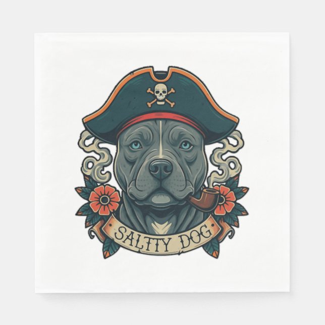 Guardanapo De Papel Salty Dog Pitbull (Frente)