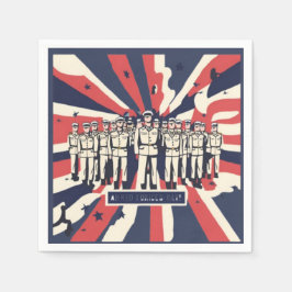 Guardanapo De Papel "Salute ao Serviço: Feliz Dia das Forças Armadas"T