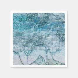 Guardanapo De Papel Salva Náutica Azul Verde-Teal