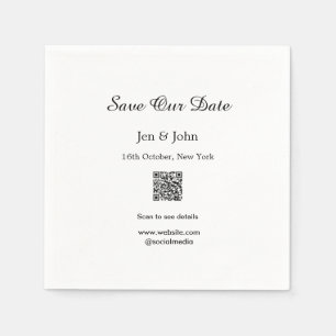 Guardanapo De Papel Salvar a data Verificar QR para obter detalhes do