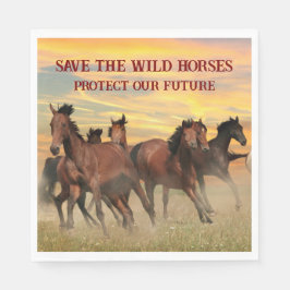 Guardanapo De Papel Salvar os cavalos selvagens