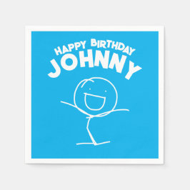 Guardanapo De Papel Sam Stickman Birthday Paper Napkins