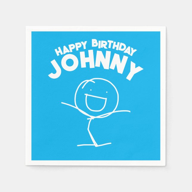 Guardanapo De Papel Sam Stickman Birthday Paper Napkins (Frente)