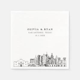 Guardanapo De Papel San Antonio Texas Wedktail Napkin