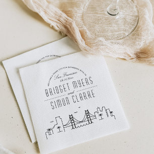 Guardanapo De Papel San Francisco Deco Skyline   Casamento Nápoles