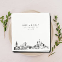 San Francisco Wedktail Napkin