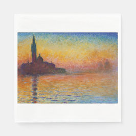 Guardanapo De Papel San Giorgio Maggiore em Dusk (por Claude Monet)