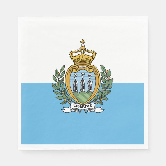 Guardanapo De Papel San Marino Flag (Frente)