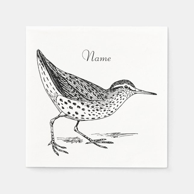 Guardanapo De Papel Sandpiper Shorebird Thunder_Cove (Frente)