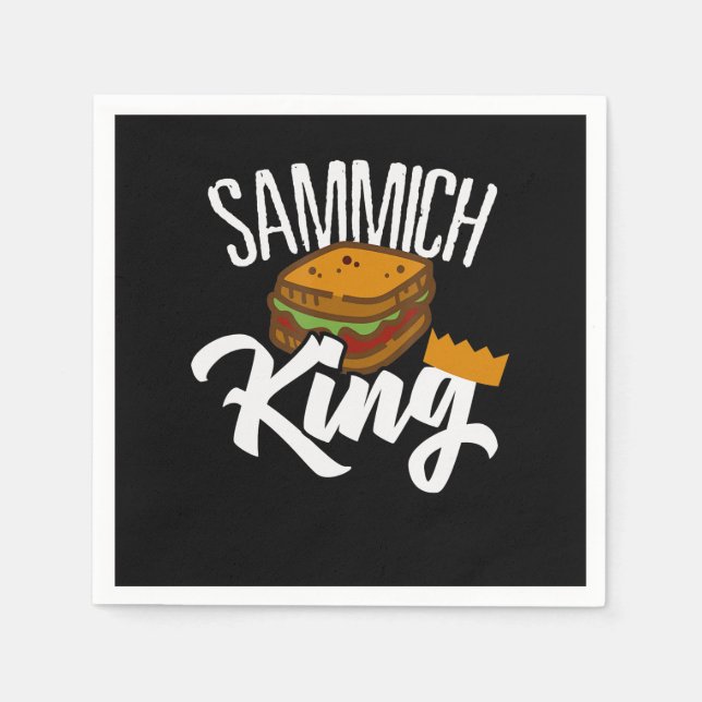 Guardanapo De Papel Sanduíche Rei | Amante de comida | COZINHAR (Frente)