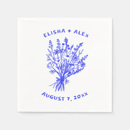 Guardanapo De Papel Sangue de Casamento Imporal Russo de Buquê de Flor