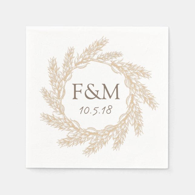 Guardanapo De Papel Sanita de Trigo de Camelo Russo Elegante (Frente)