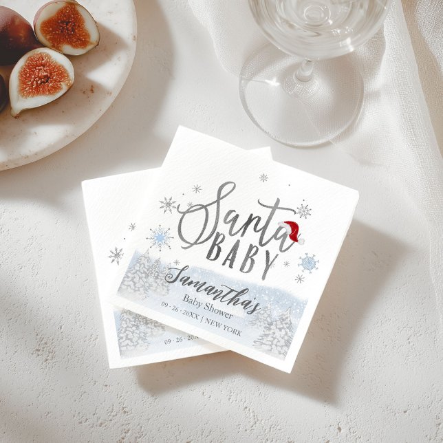Guardanapo De Papel Santa Baby Chá de Bebê de Natal   (Criador carregado)