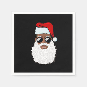 Guardanapo De Papel Santa Claus Black Xmas Papai noel Afro-Americano