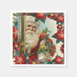 Guardanapo De Papel Santa Claus bringing gifts and presents