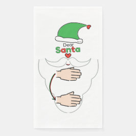 Guardanapo De Papel Santa Claus in American Sign Language
