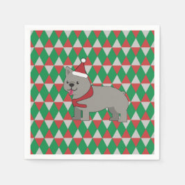 Guardanapo De Papel Santa Paws Holiday