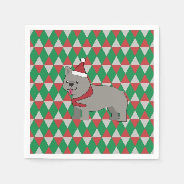 Guardanapo De Papel Santa Paws Holiday (Frente)