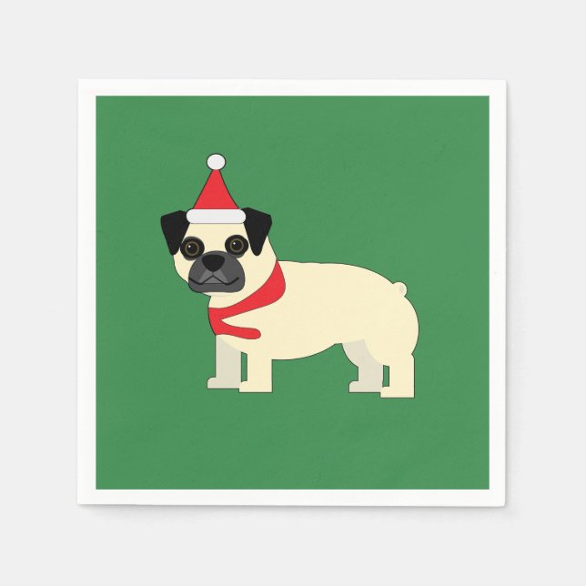 Guardanapo De Papel Santa Pug (Frente)