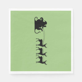 Guardanapo De Papel Santa sleigh reindeer