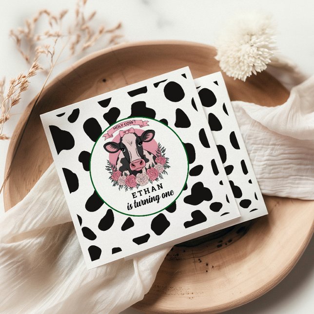 Guardanapo De Papel Santa vaca, sou um primeiro aniversario de Cowgirl (Criador carregado)