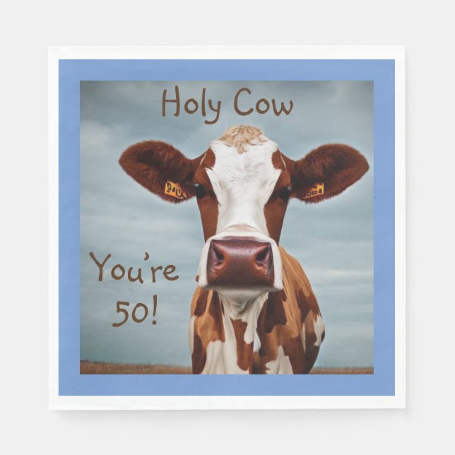 Guardanapo De Papel Santa Vaca Você tem 50 anos (Frente)