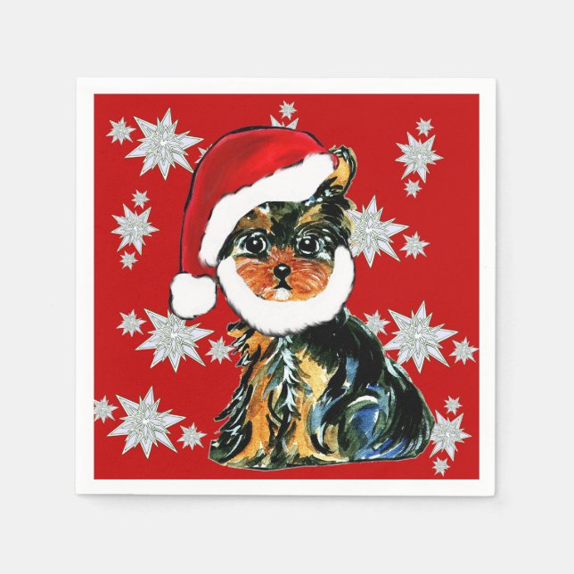 GUARDANAPO DE PAPEL SANTA YORKIE (Frente)