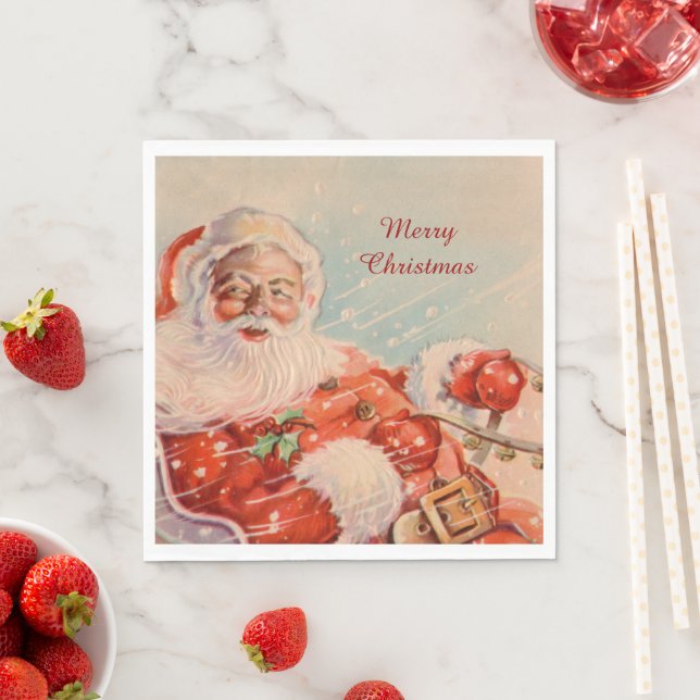 Guardanapo De Papel Santas Sleigh Ride (Insitu)