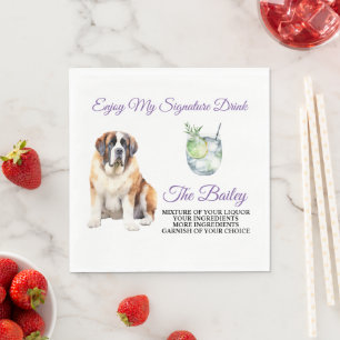 Guardanapo De Papel Santo Bernard Wedding Signature Drink